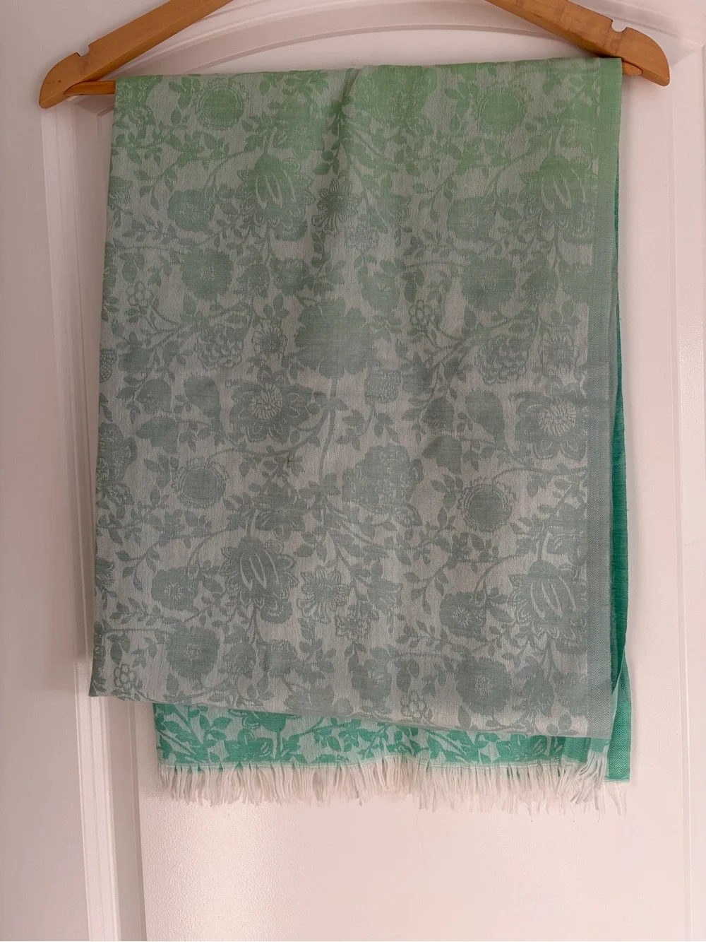 Vince Camuto Floral Jacquard Mint Green Scarf